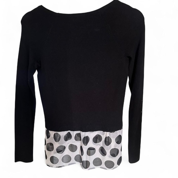 INC International Concepts Black and White Polka Dot Blouse Women’s Petite PP - Picture 3 of 5